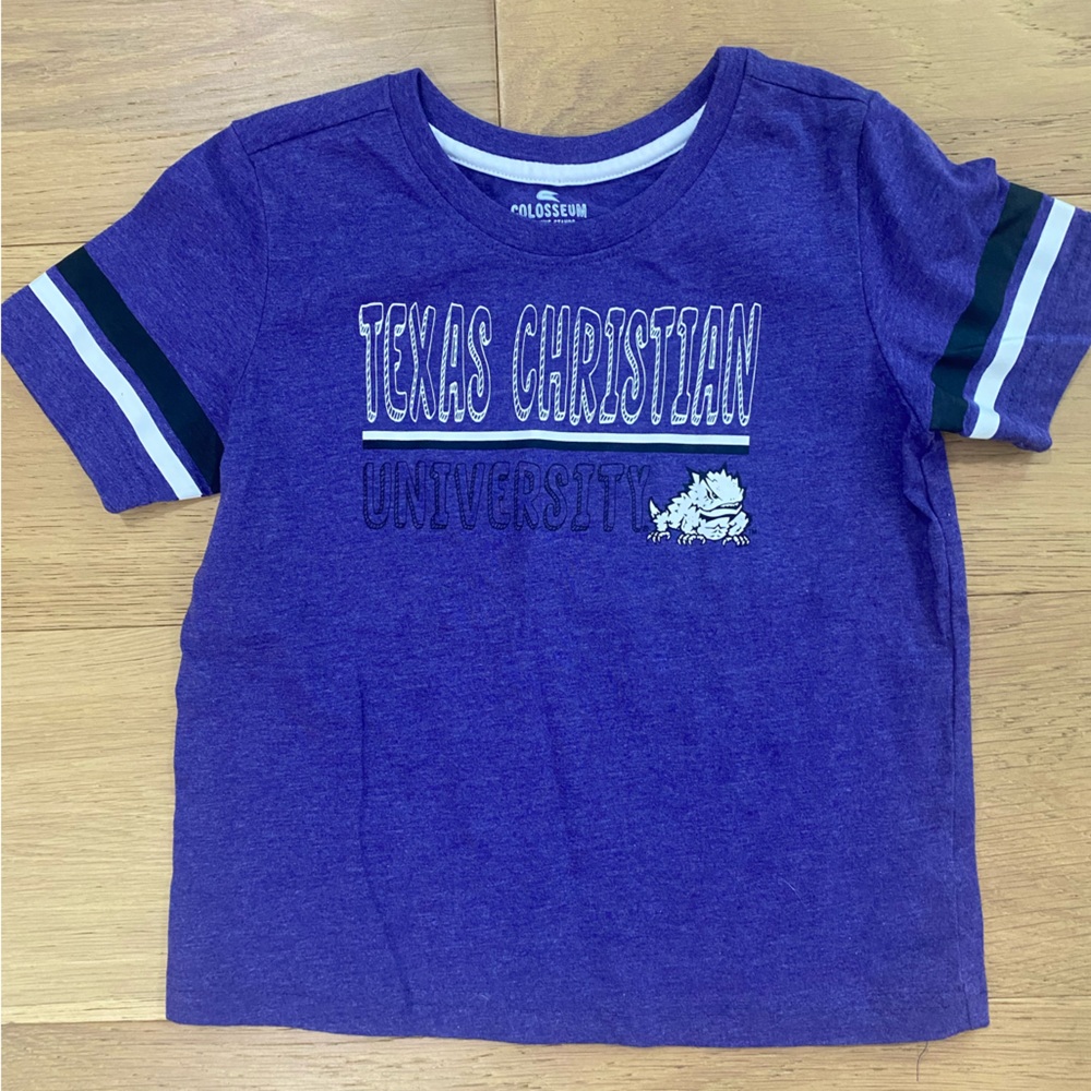 TCU Texas Christian University kids tee size 5T EUC